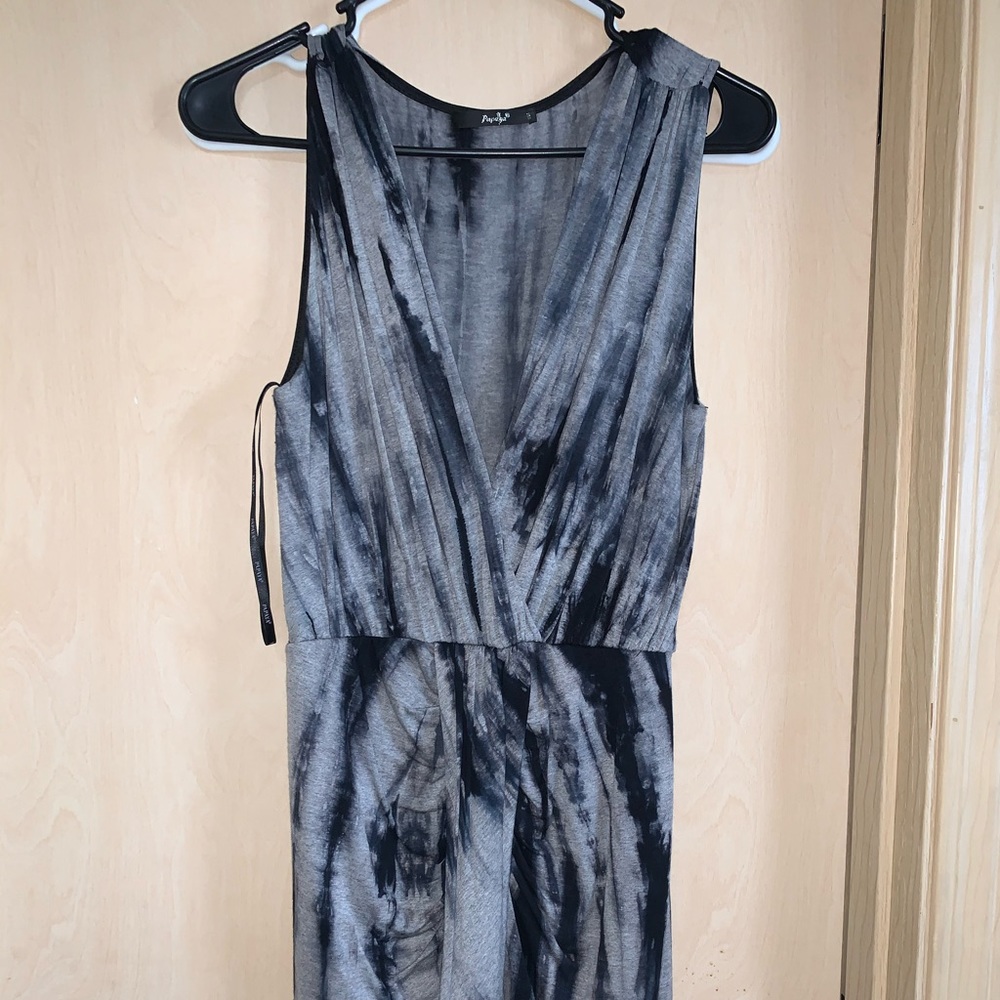 Tie dye blue grey dress